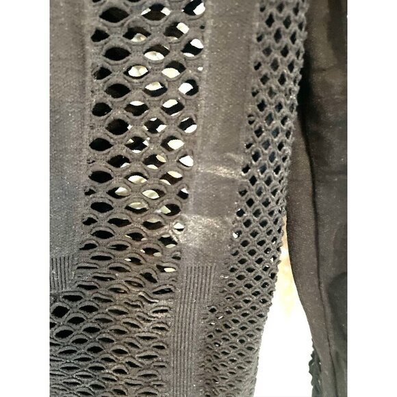 House London Bodycon Leotard Bodysuit Shirt Black Cutout - Picture 6 of 11